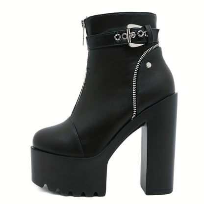 Block Heeled Short Boots