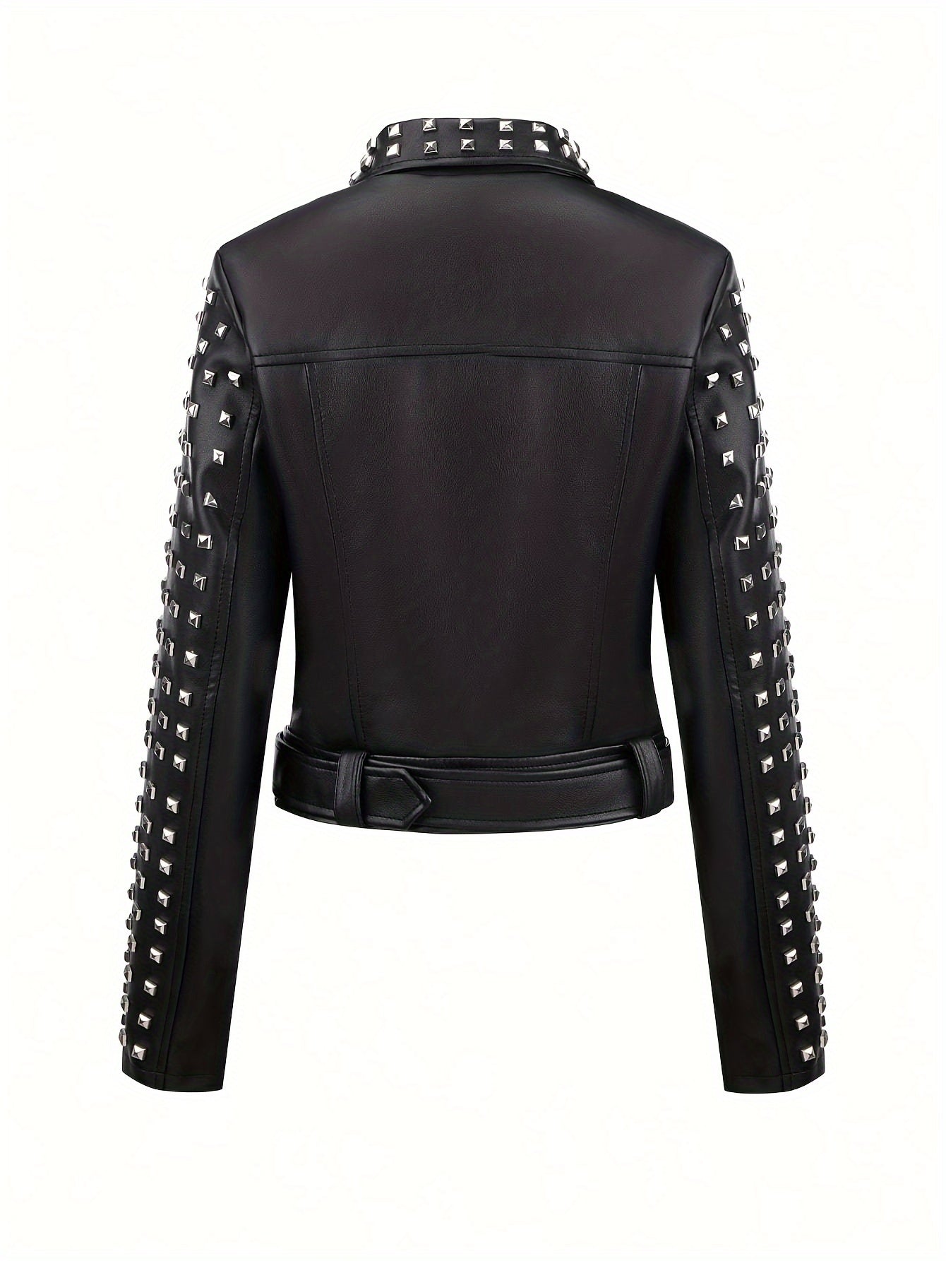 Punk Studded Faux Leather Jacket