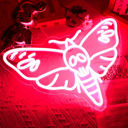 Death Head Moth Neon LED Sign