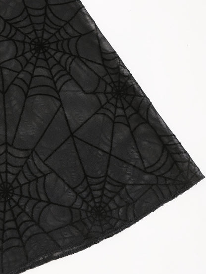 Spider Web Mesh Long Sleeve Cover