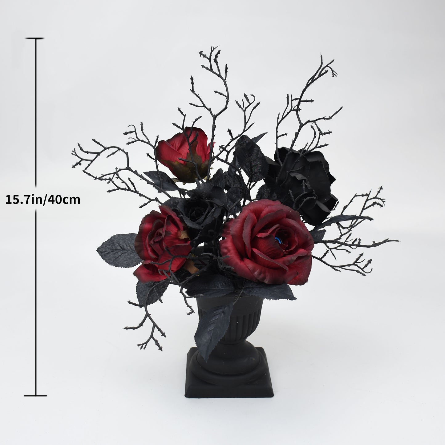 Gothic Artificial Rose Bouquet In Vase