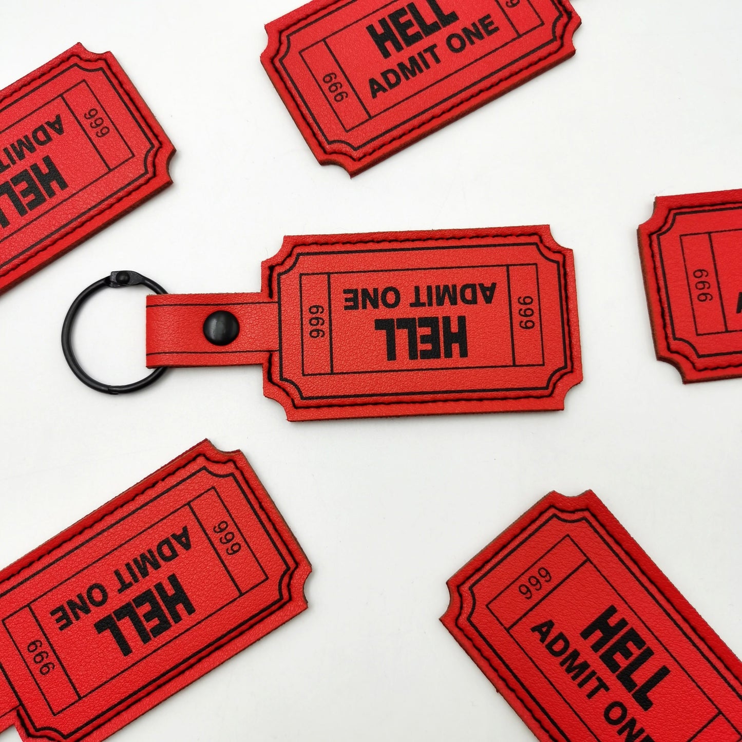 ADMIT ONE Hell Ticket Keychain