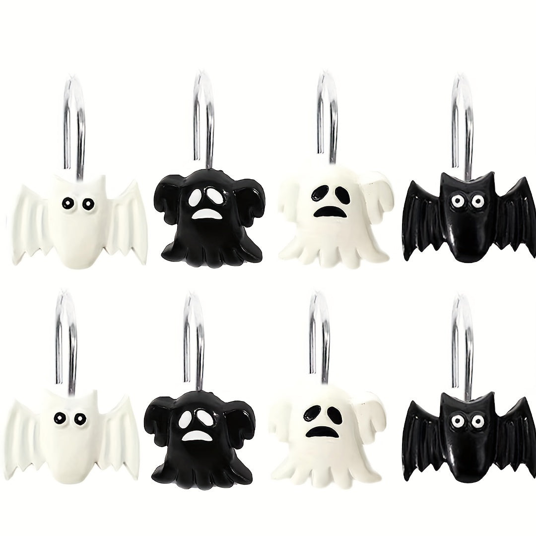 Ghosts and Bats Shower Curtain Hooks