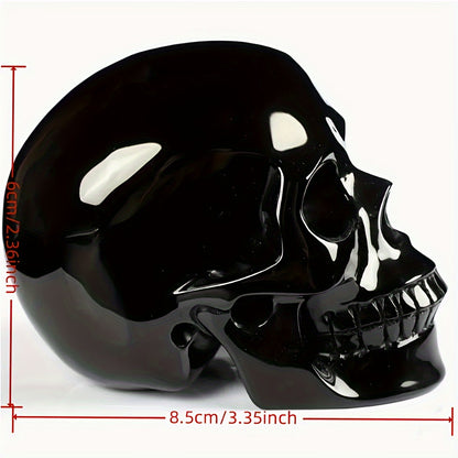 Natural Black Obsidian Stone, Polished Crystal Skull