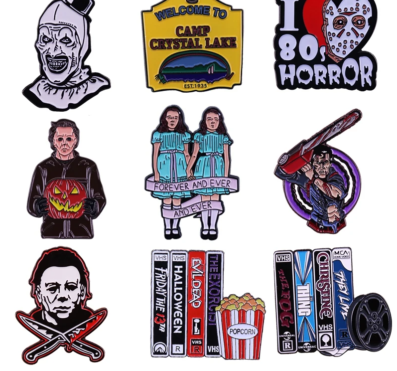 Cult Classic Horror Movie Enamel Pins