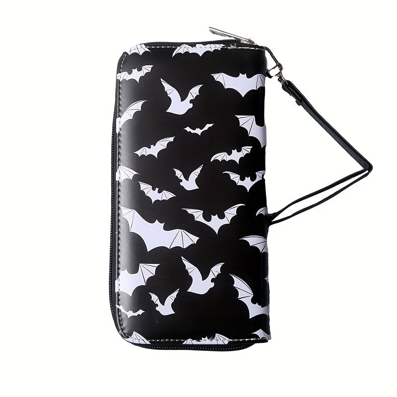 Bat Print Gothic Wallet