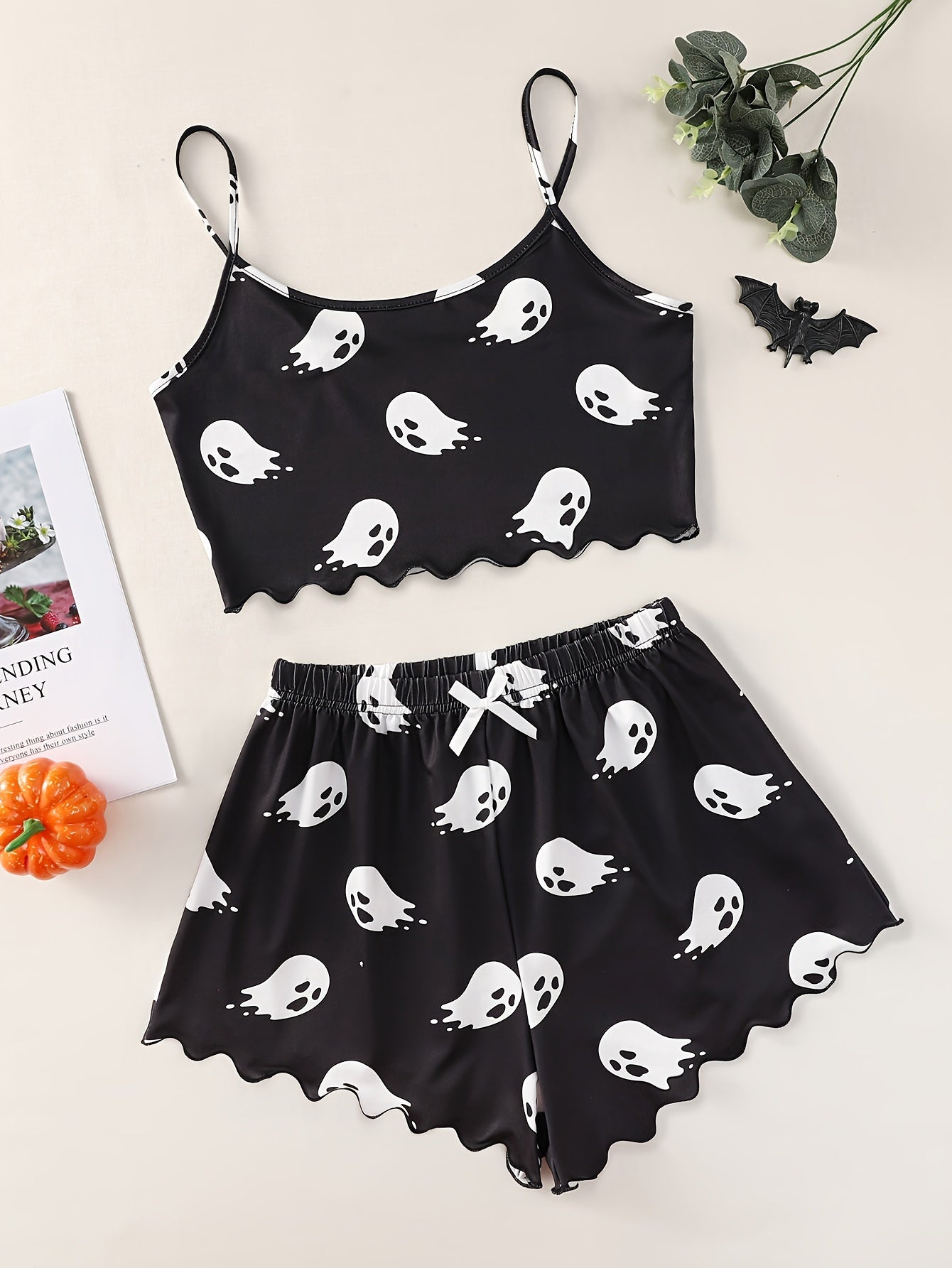 Ghost Print Pajama Set