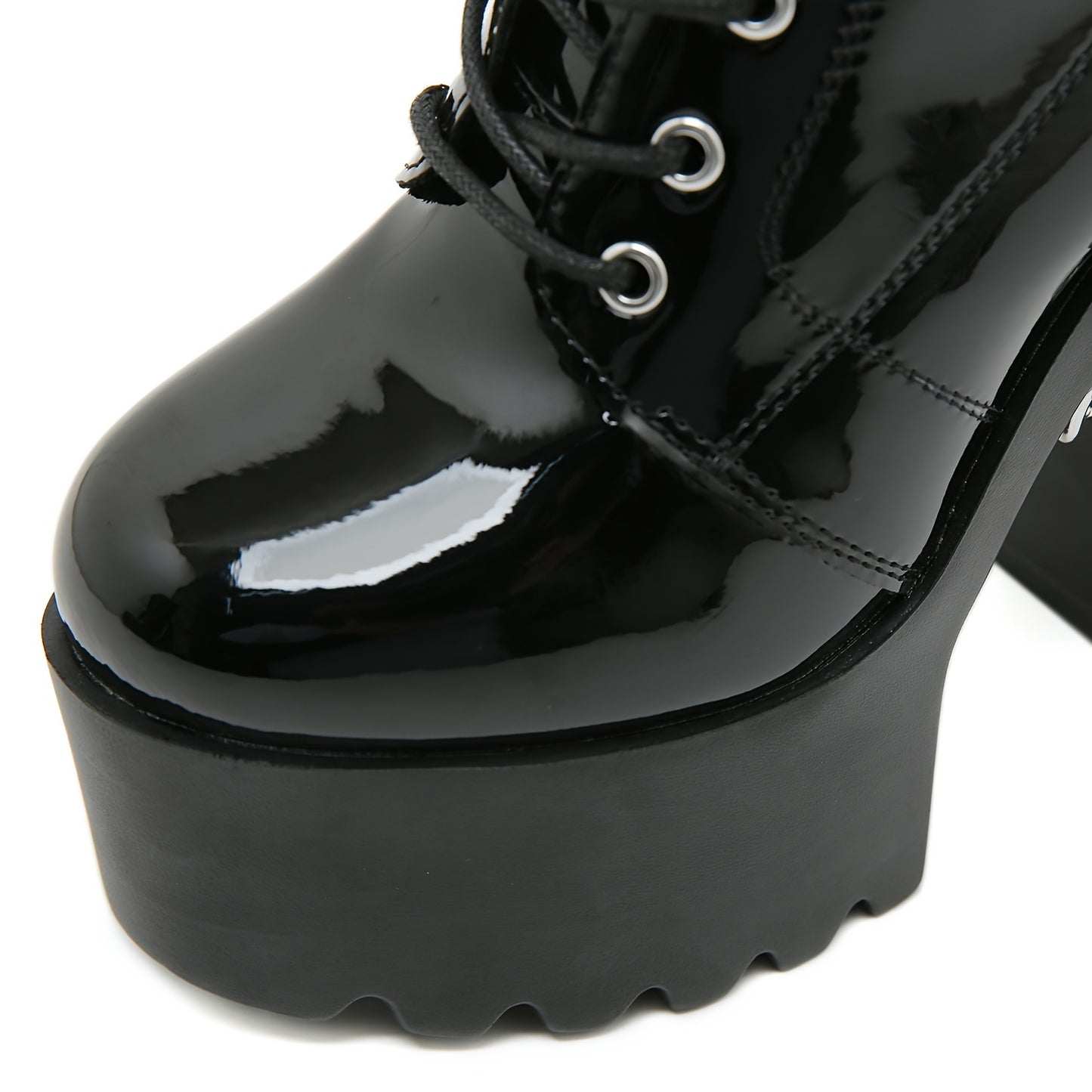 Punk Boots With Crisscross Straps, Chains, Rivets, And Belt Buckles