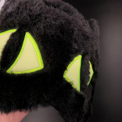 Glow in the Dark Black Cat Eye Mask