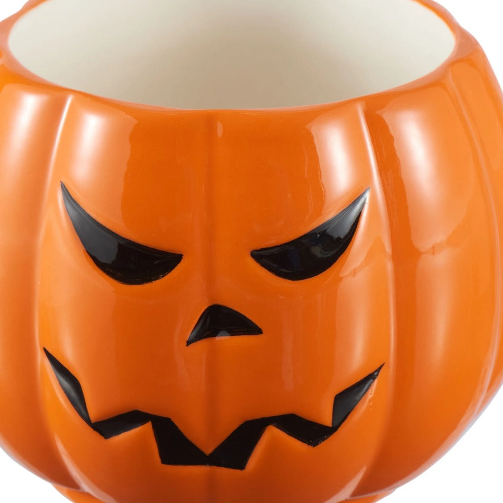 Jack-o-lantern Pumpkins Stackable Mug Set with Iron Rack