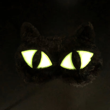 Glow in the Dark Black Cat Eye Mask