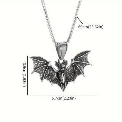 Large Bat Pendant Necklace