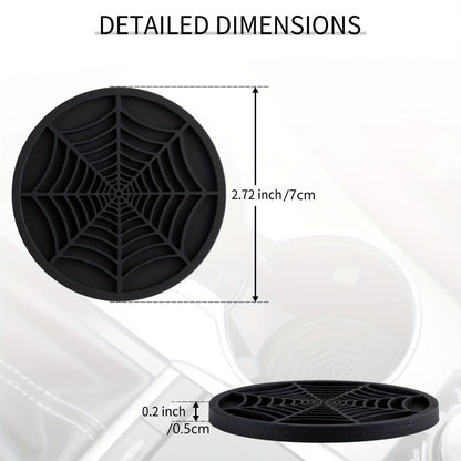 Black Spider Web Coasters