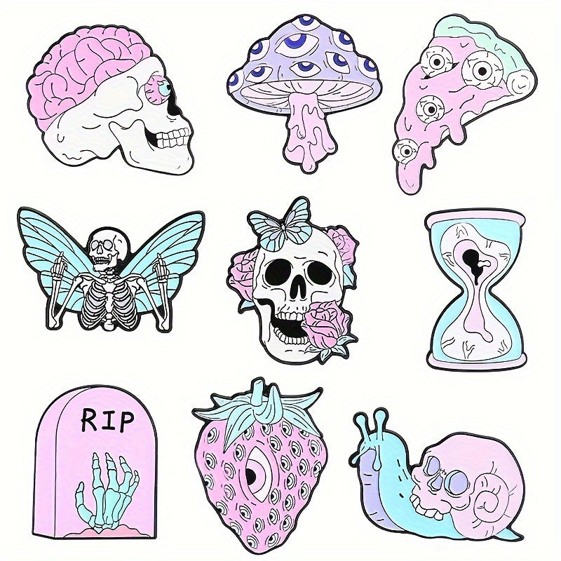 Pastel Phobia Enamel Pins (9 piece set)